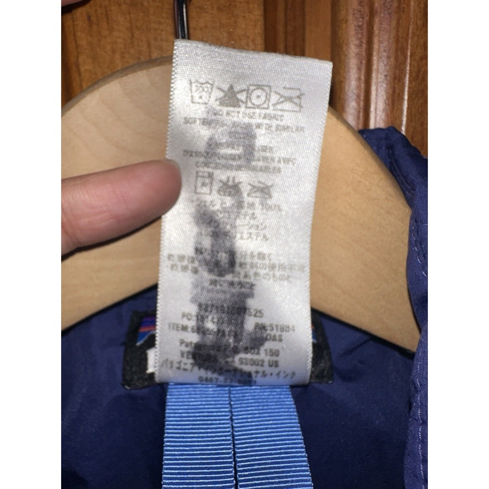 Patagonia Girl's M Sweater Jacket Quilted Chevron Blue Full Zip Coat Outdoor - Picture 5 of 11